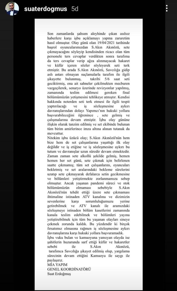 Hercai koordinatöründen şok Akın Akınözü itirafı: Sete alkollü gelip hakaretler, küfürler savuruyor, set ekibini saatlerce bekletiyor! G2