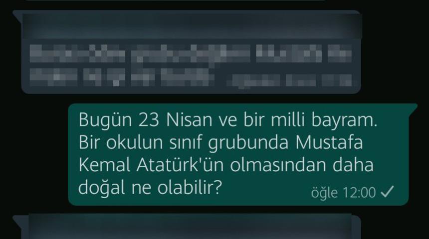 Okulun Whatsapp grubunda Atatürk'e hakaret etmişti! Yeni gelişme