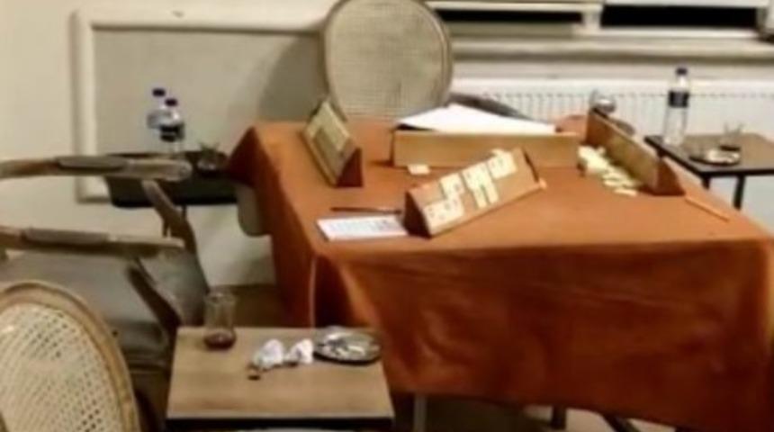 Evi kafeye çevirmişler! Polislerden 'okey' baskını