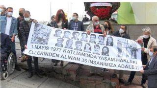 Taksim'deki Kazancı Yokuşu'nda 1 Mayıs anması