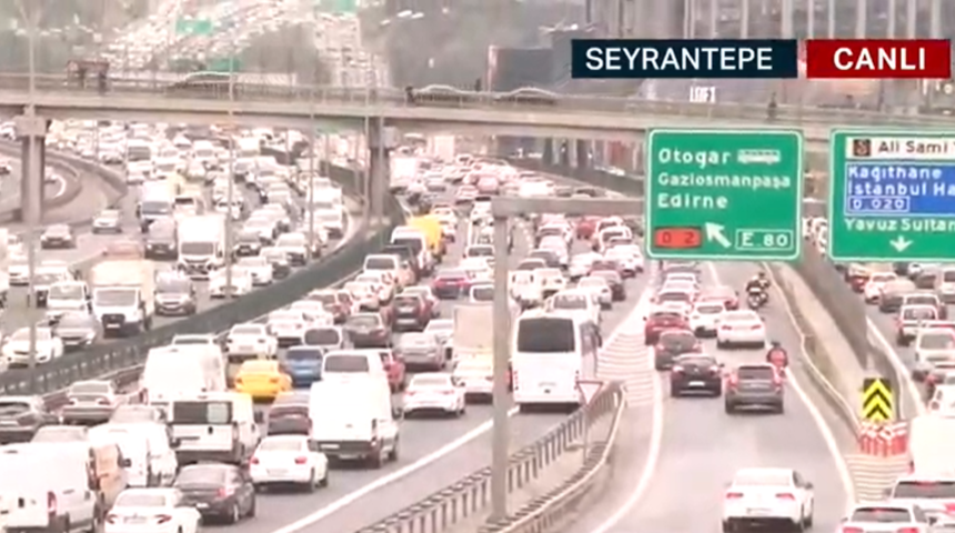 İstanbul'da trafik yoğunluğu yüzde 78'e ulaştı