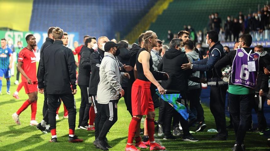 Rizespor-Beşiktaş maçının ardından gerginlik çıktı