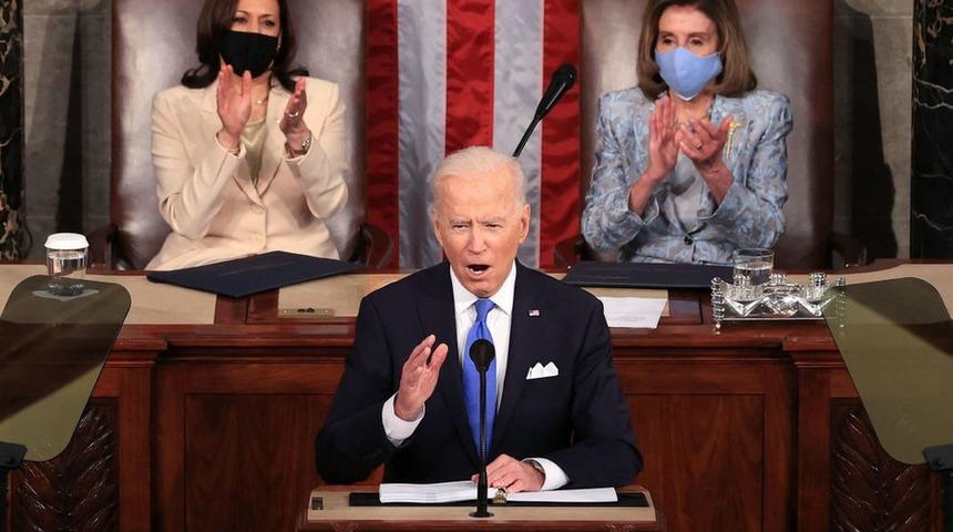 Biden ilk kez Kongre'nin ortak oturumuna hitap etti: 'Amerika yeniden ilerliyor'