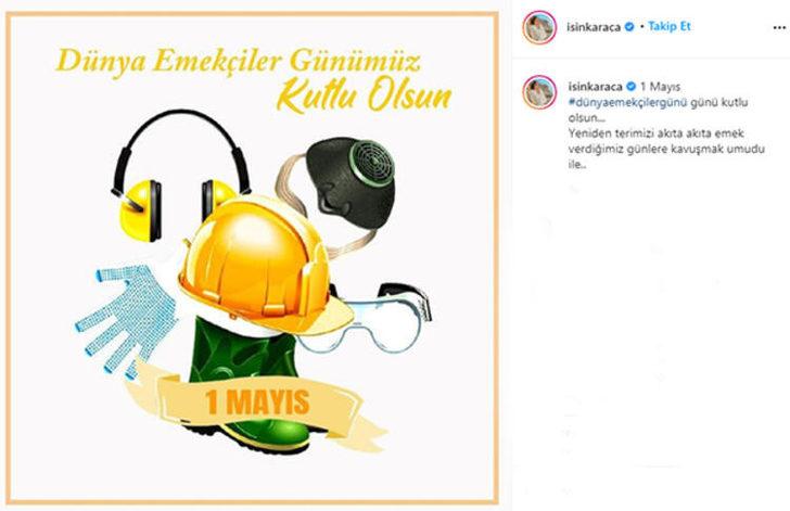 Ünlü isimlerden 1 Mayıs paylaşımları G1