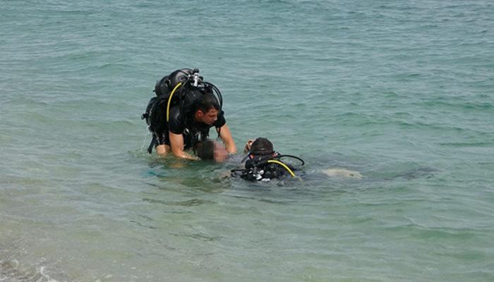 Su altına dalan turist ceset buldu