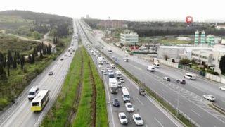 E-5’te sabah saatlerinde yoğun trafik