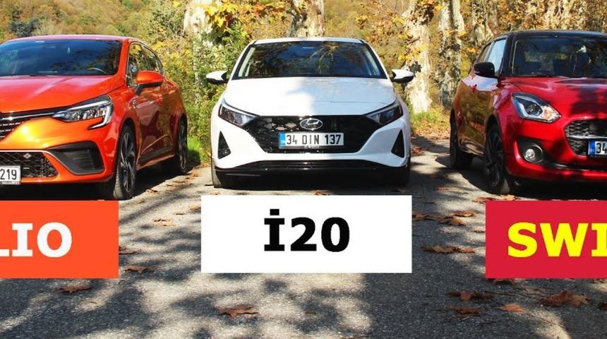 Yeni Hyundai i20 vs Yeni Renault Clio vs Yeni Suzuki Swift | B segmentinin en iyi otomobili hangisi?