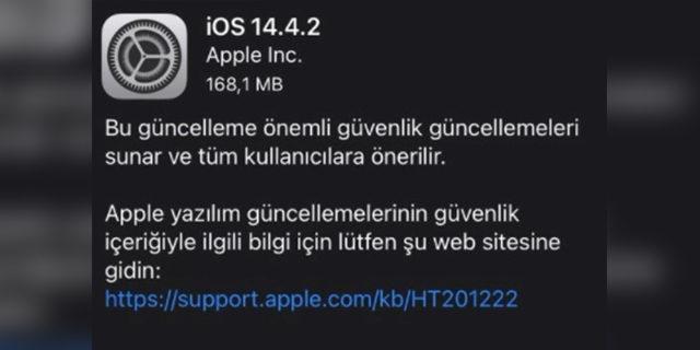 Apple'dan iOS 14.4.2 kararı