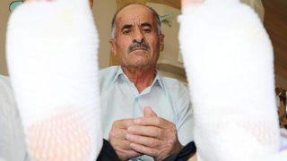 Elektrik akımına kapılınca ayak tabanları patladı