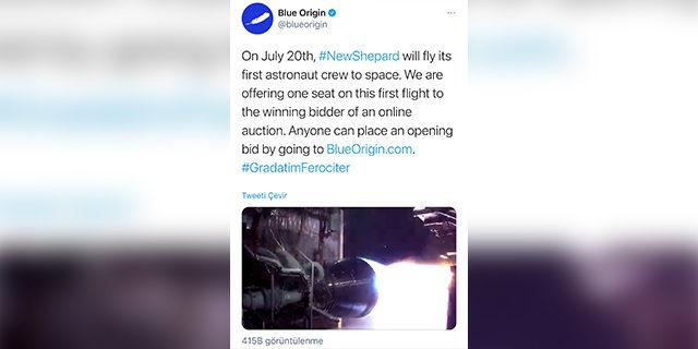 Blue Origin tweet