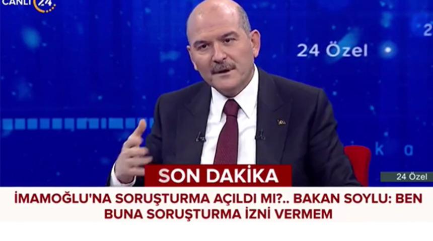 Bakan Soylu'dan İmamoğlu açıklaması
