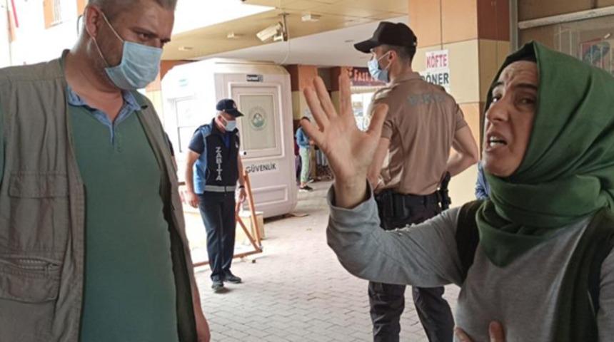 Pazar yerine maskesiz girmeye çalıştı, "Bu benim yasal hakkım" diyerek kendini savundu