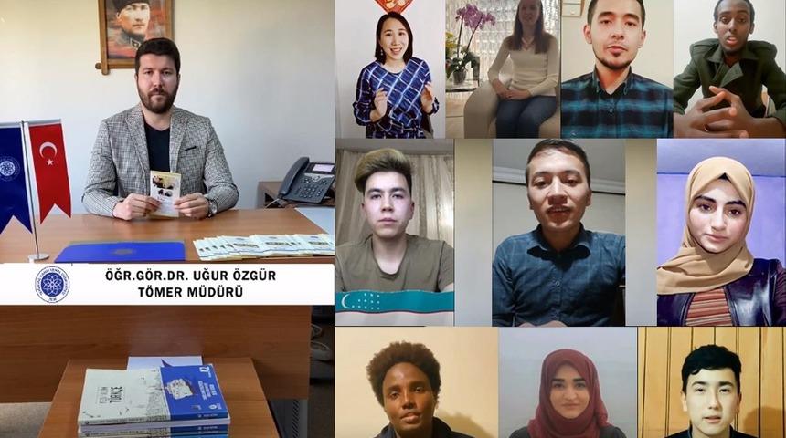 Tekirdağ'da uluslararası öğrenciler "Anneler gününe" özel klip çekti