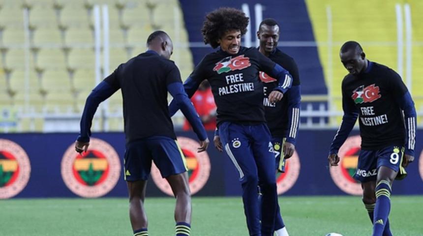 Fenerbahçe-Sivasspor maçında Filistin unutulmadı