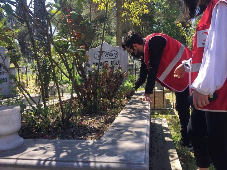 Ordu'da Kızılay ekipleri kabir ziyareti yapamayan vatandaşlar için mezarlıkları temizleyerek dua etti G1