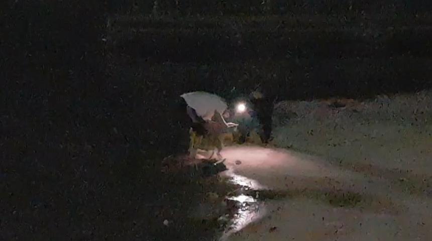 Gözü görmediği için düşmüş! Suya girerek kurtardılar