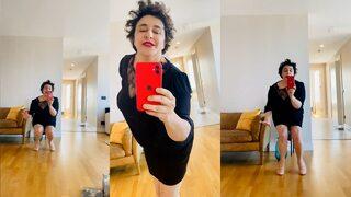 Esra Dermancıoğlu'ndan eğlenceli dans 