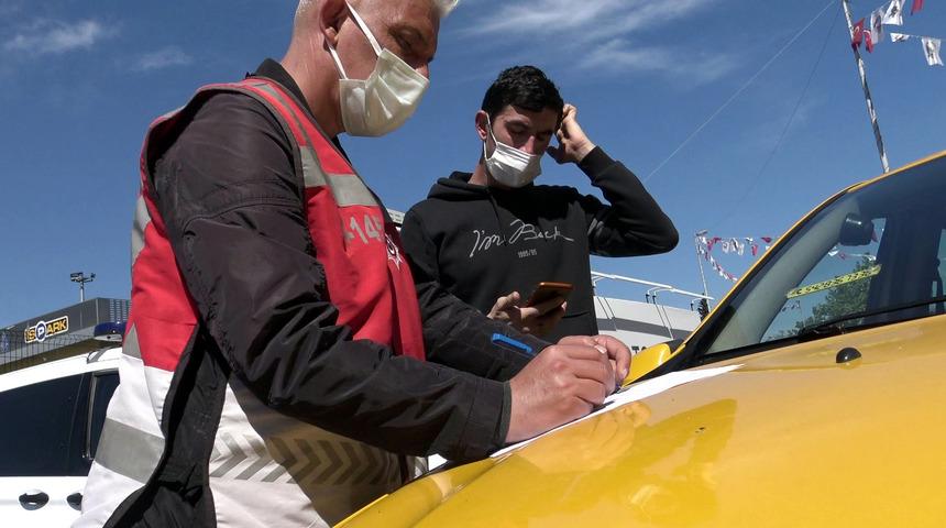 Taksiyle il değiştirmiş! Denetime takılan kişiye para cezası