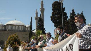 Samsun'da İsrail'in Filistin'e yönelik saldırıları protesto edildi