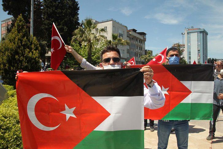 Samsun'da İsrail'in Filistin'e yönelik saldırıları protesto edildi G3