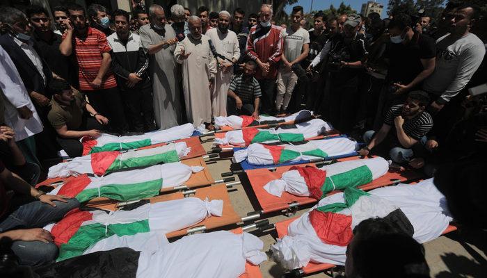 İsrail ordusunun Gazze'ye düzenlediği hava saldırısında aynı aileden 10 kişi hayatını kaybetti