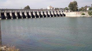 Adana'da taksinin 2 kişiye çarpıp Seyhan Nehri'ne düşmesi güvenlik kamerasında