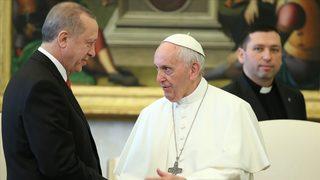 Erdoğan ve Papa'dan 'Filistin' görüşmesi