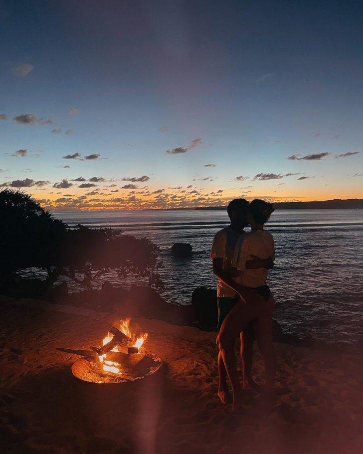 Şeyma Subaşı-Mohammed Alsaloussi çiftinden ateş başında romantik dakikalar G2