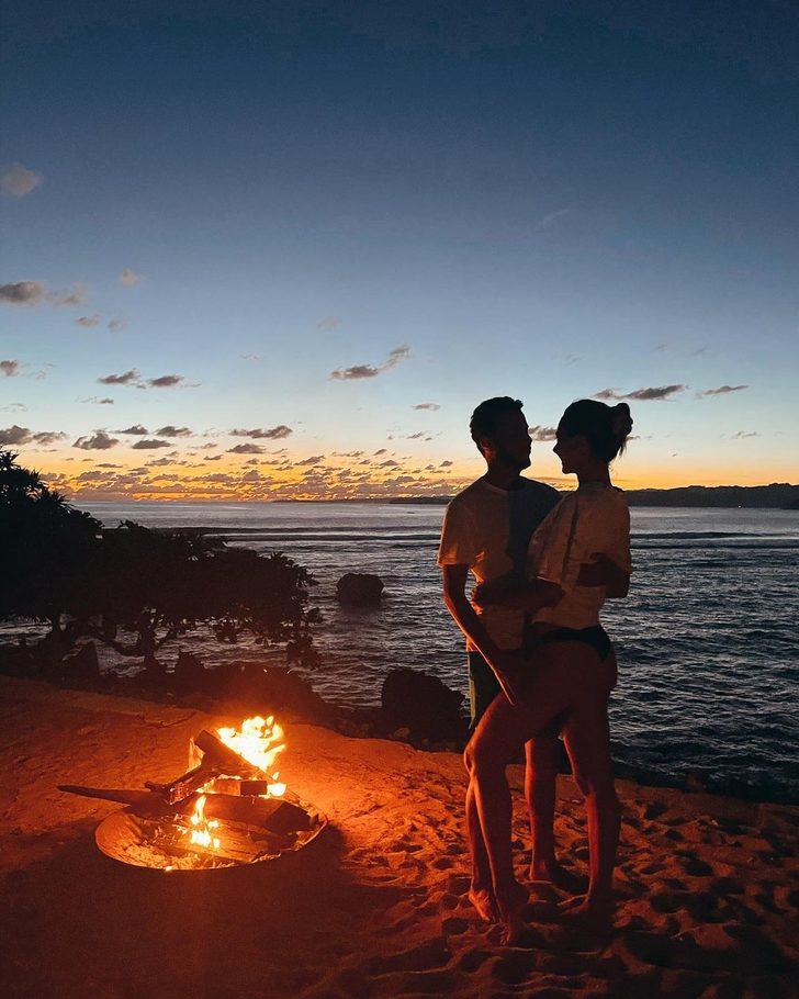 Şeyma Subaşı-Mohammed Alsaloussi çiftinden ateş başında romantik dakikalar G3