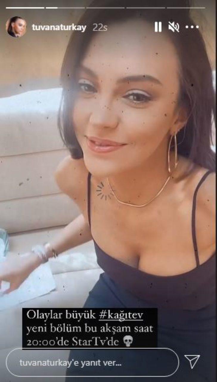 Tuvana Türkay'ın dekolteli paylaşımı sosyal medyada ses getirdi! G3