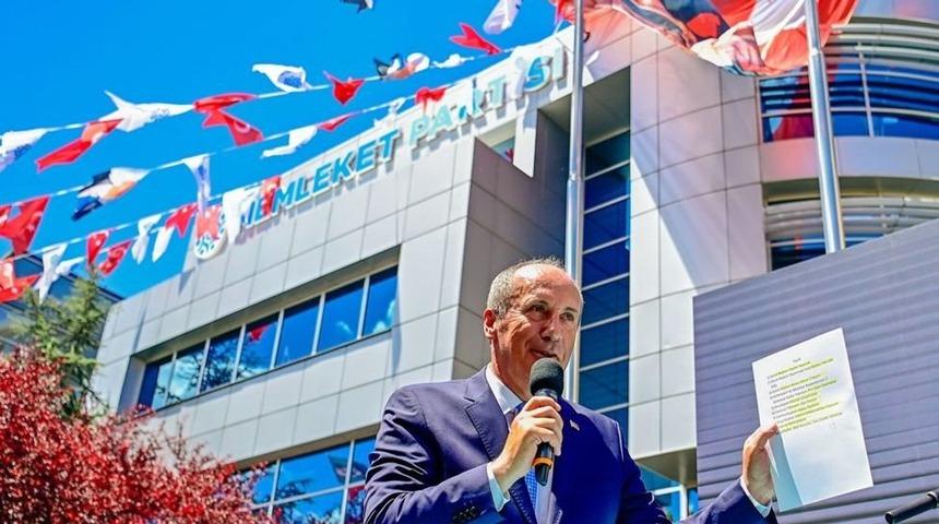 Memleket Partisi: Muharrem İnce, 'Ne cumhur, ne millet, tek yol memleket" diyerek partisinin ilkelerini ve hedeflerini a&ccedil;ıkladı