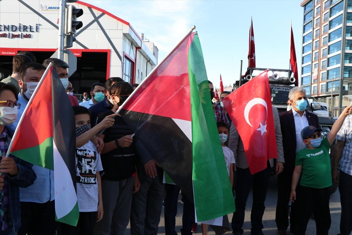 Niğde'de, İsrail'in Filistinlilere saldırıları protesto edildi