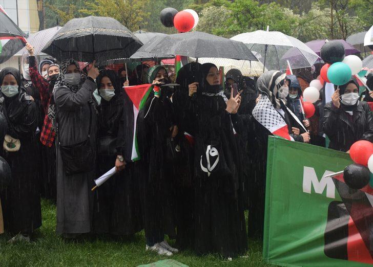 Sakarya, Düzce, Karabük ve Kocaeli'de İsrail'in Mescid-i Aksa'ya saldırıları protesto edildi G5