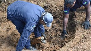 Solomon Adaları’nda bahçesine çukur kazan kişi 101 adet bomba buldu