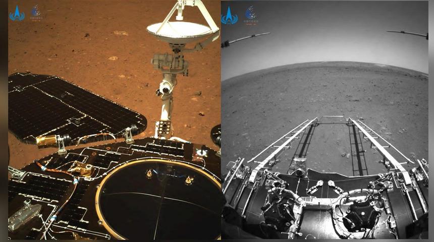 Çin'den büyük sürpriz: Merakla beklenen ilk Mars fotoğrafları geldi