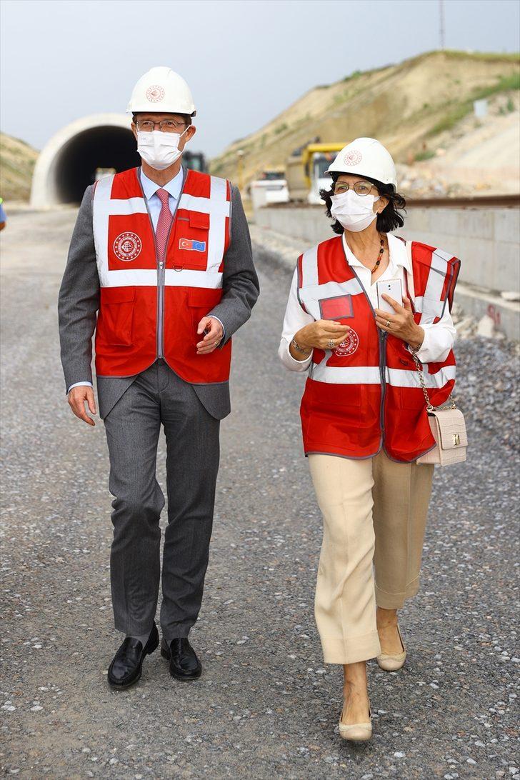 Meyer-Landrut ve Kaymakcı, Edirne'de hızlı tren şantiyesinde incelemelerde bulundu G5