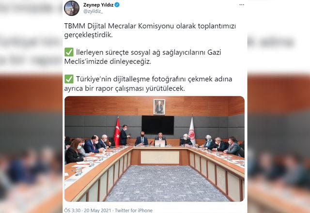 Zeynep Yıldız Twitter paylaşımı