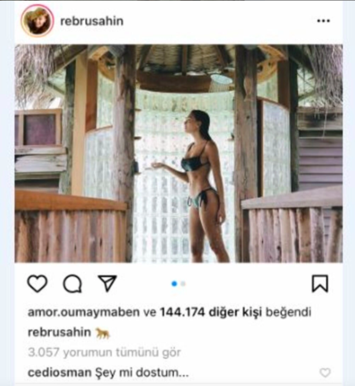 Ebru Şahin'in bikinili paylaşımına sevgilisi Cedi Osman'dan şaşırtan yorum! G4