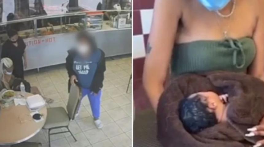 Göbek bağı bile düşmemiş! 14 yaşındaki çocuk yeni doğurduğu bebeği restorana bıraktı