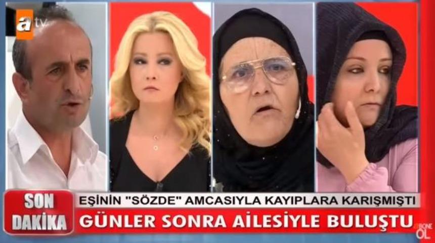 Kocasının amcasıyla kaçan kadından canlı yayında şoke eden sözler! Ailesi fenalık geçirdi