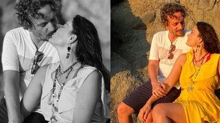 Aşka gelen Nurgül Yeşilçay'dan sevgilisi Necati Kocabay dudak dudağa poz!