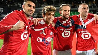 Fransa 1. Futbol Ligi'nde Lille şampiyonluk kupasını aldı