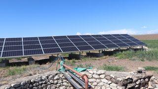 Tarlasına güneş paneli kurdu, ekinlerini kuraklıktan korudu