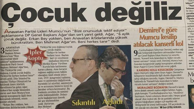 2007'de merkez sağda gerçekleşemeyen birleşme sonrası Ağar ve Mumcu birbirlerini suçladı.