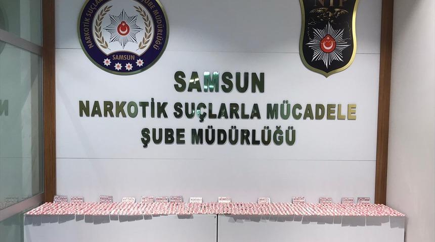 Samsun'da 7 bin 252 kapsül sentetik hap ele geçirildi
