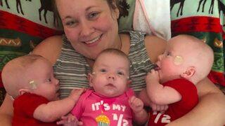 Üçüzlerinden bir tanesini diğerlerinden 5 gün önce doğurarak tıp tarihine geçti