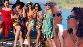 Yasak Elma'nın yıldızları birlikte tatile çıktı! Eda Ece, Şevval Sam, Gülenay Kalkan, Nesrin Cavadzade ve Melisa Doğu'dan tekne pozu