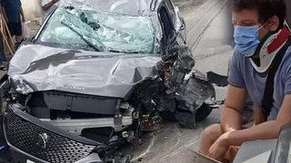 Otomobili takla atan oyuncu İlker Aksum: Kolumda bir çizik var