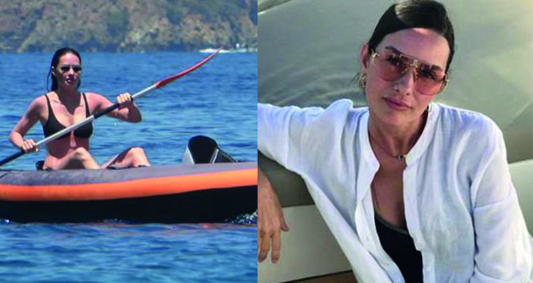 Sosyetik g&uuml;zel Yasemin &Ouml;zilhan fit v&uuml;cudu ve bikinili halleriyle dudak ısırttı!