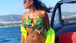 Bir deri bir kemik kalan Süreyya Yalçın iddialı tarzıyla dikkat çekti